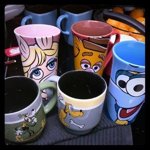 RARE Disney Sesame Street Set of 5 Mugs